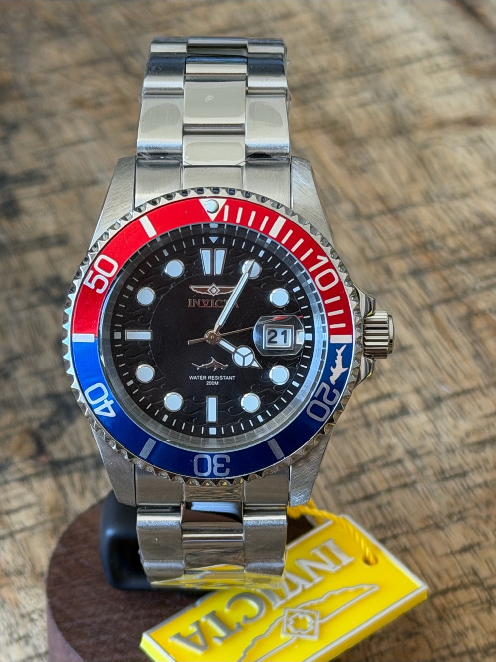 NEW Invicta Pro Diver Isobar Pepsi Bezel Stainless Steel Watch 42mm 200M WR NIB